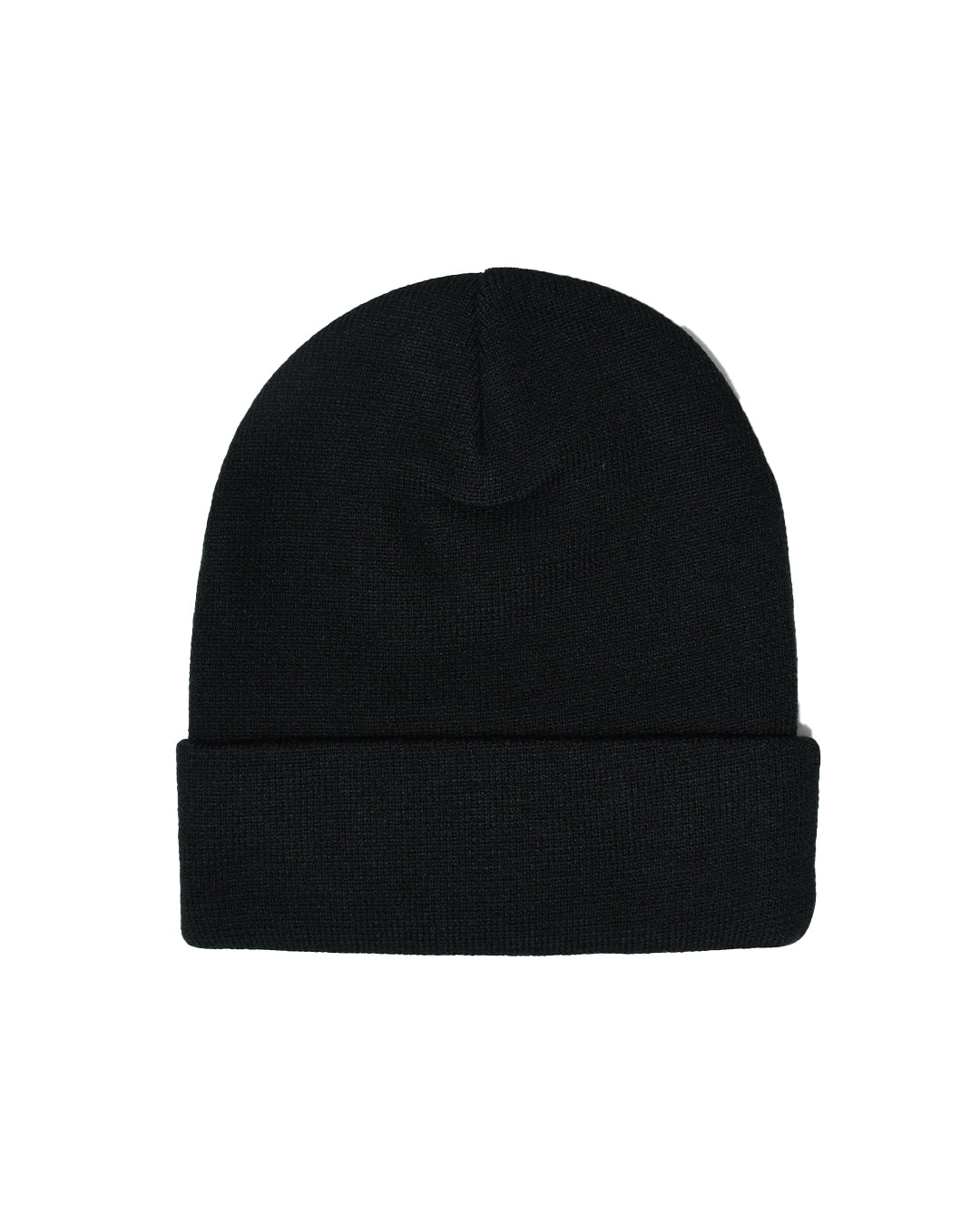Restyle Front Patch Beanie Hat - Black